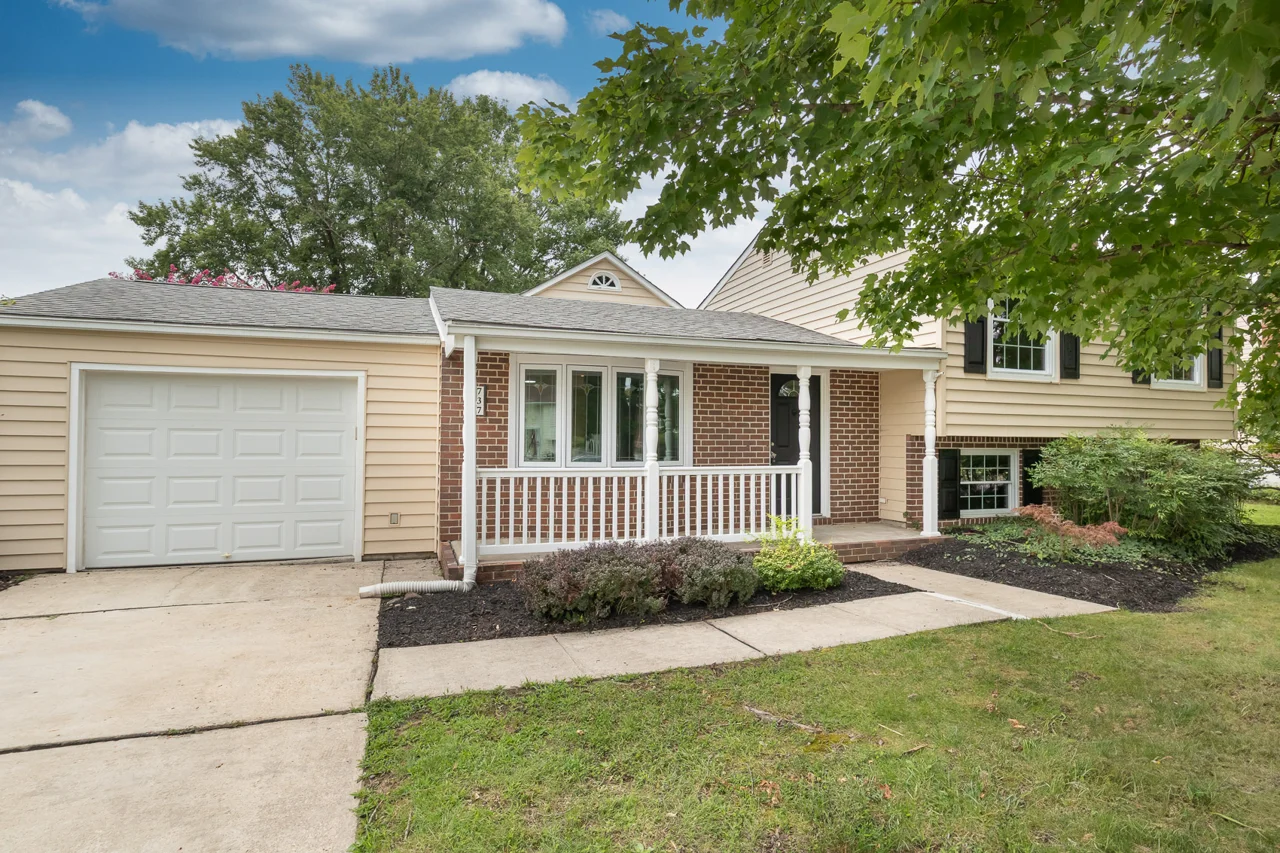 Front porch and driveway