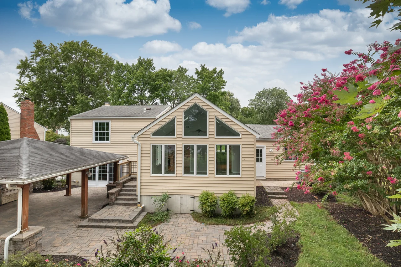 Rear exterior and sunroom