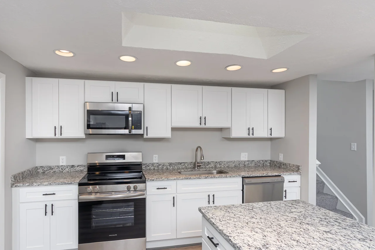 Kitchen range and cabinetry