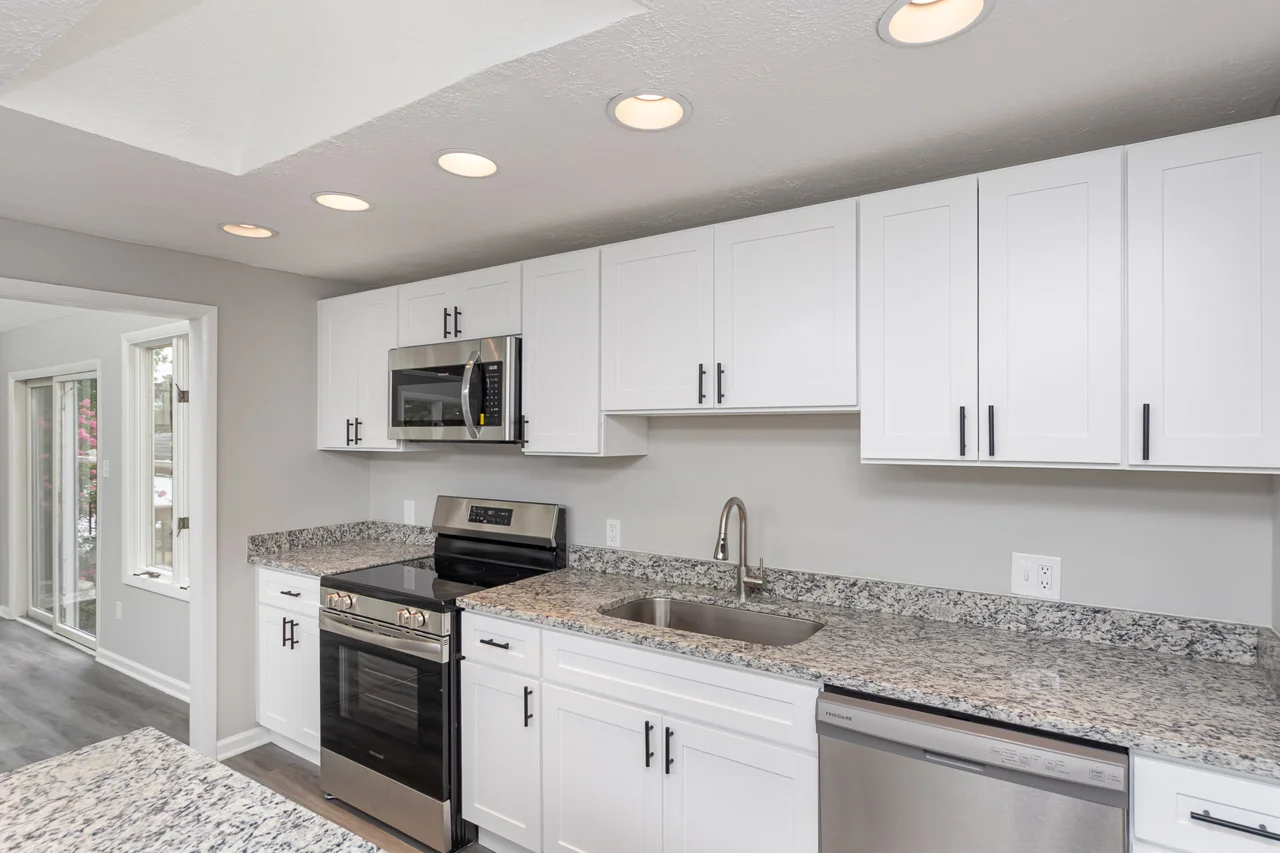 Kitchen counters and dishwasher