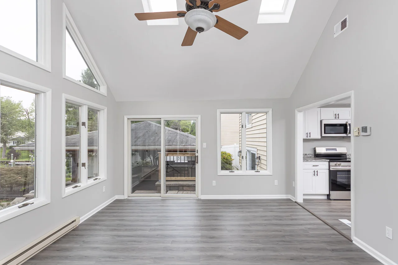 Sunroom skylights and patio doors