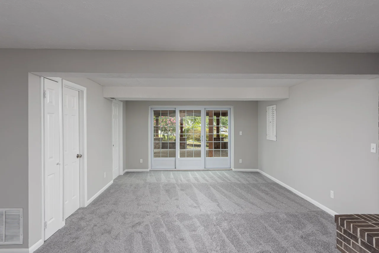 Lower-level room and patio doors