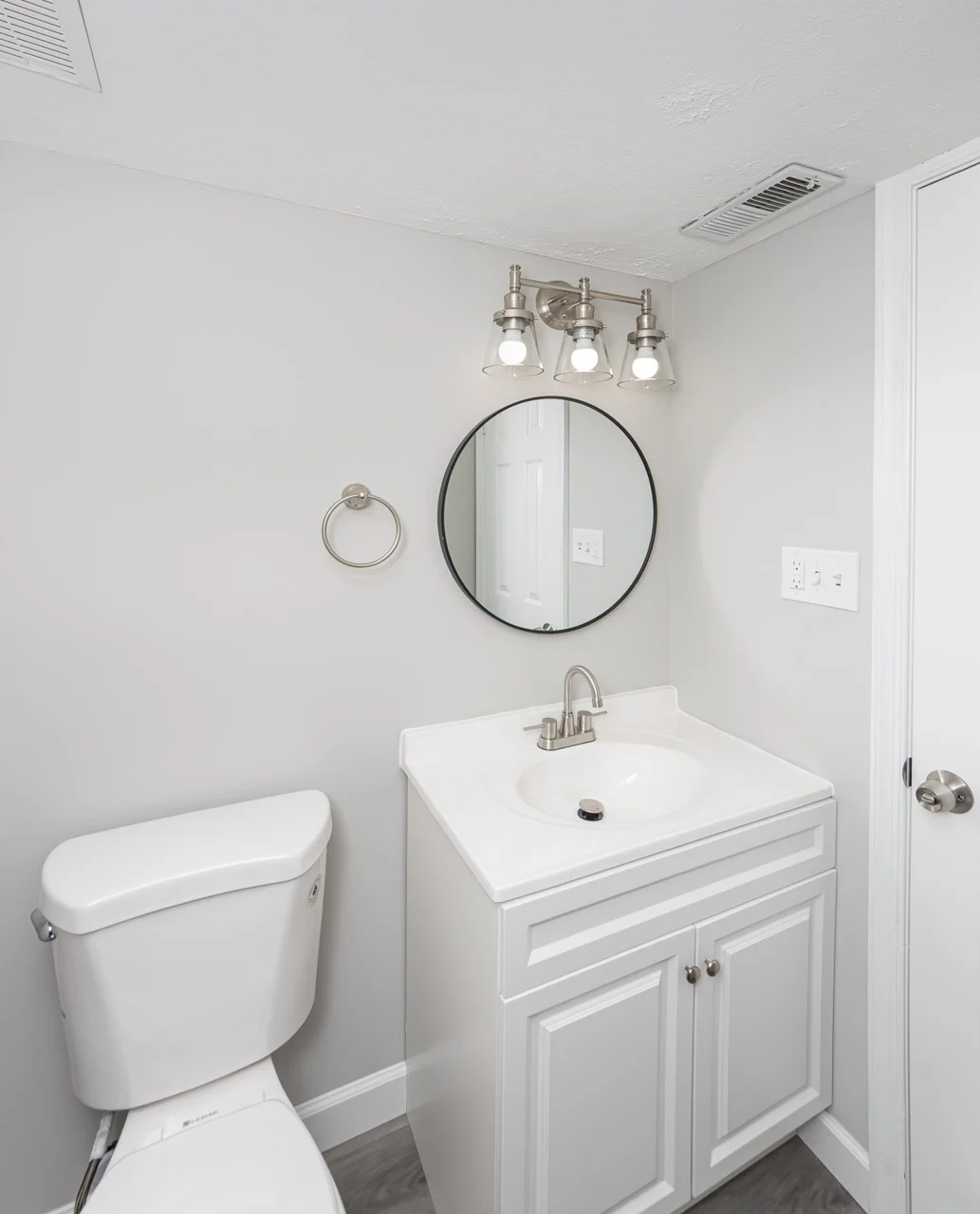 Half bathroom with vanity